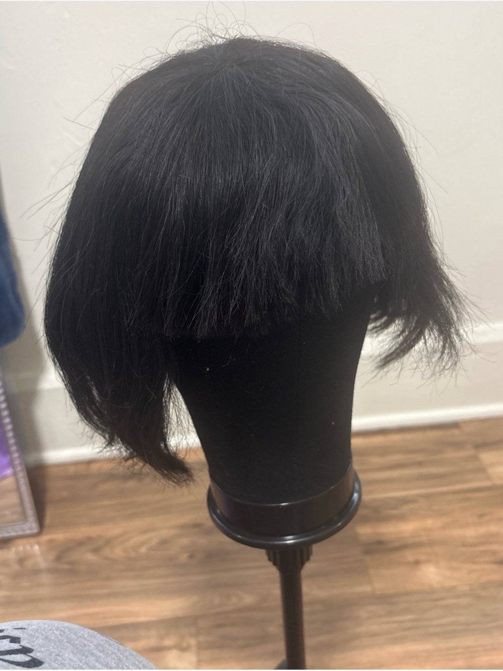 Amazon Black Short Bob Wig with Bangs